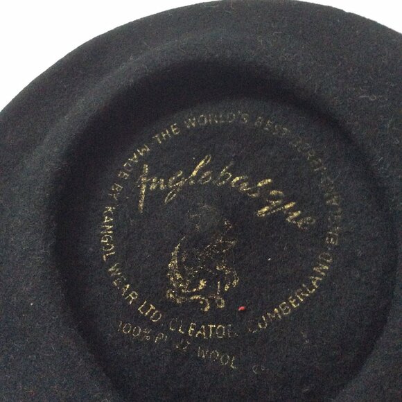 Vintage mid century Kangol black felt beret, perfect condition - Picture 4 of 4